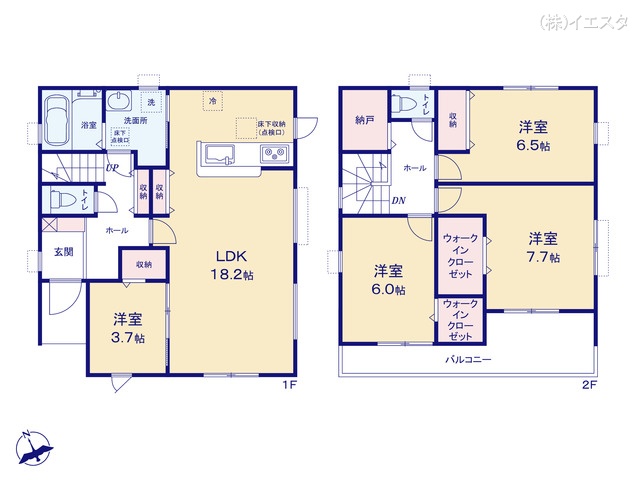 愛知県春日井市坂下町2丁目の新築戸建て 4LDK間取図 ※図面と異なる場合は現況を優先