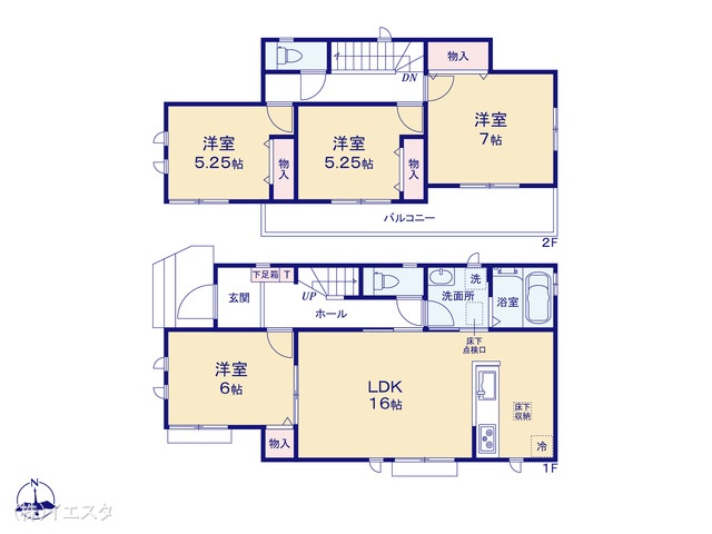 愛知県尾張旭市旭前町1丁目の新築戸建て 4LDK間取図 ※図面と異なる場合は現況を優先