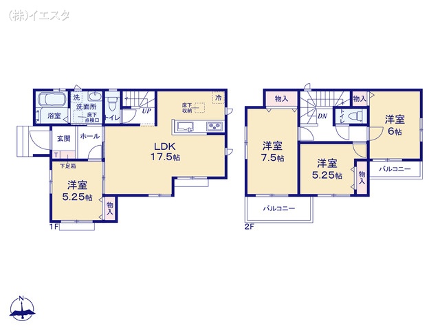 愛知県尾張旭市旭前町１丁目の新築戸建て 4LDK間取図 ※図面と異なる場合は現況を優先