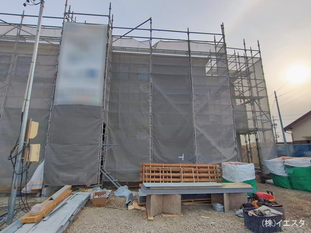 愛知県尾張旭市東印場町二反田の新築戸建てシート写真 2026年2月15日撮影