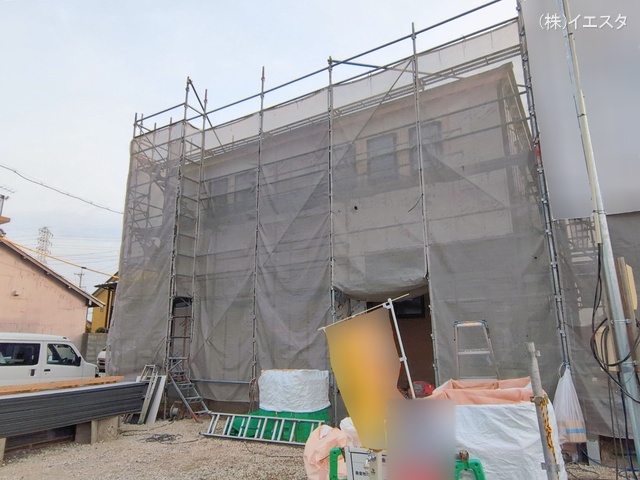 愛知県尾張旭市東印場町二反田の新築戸建てシート写真 2026年2月15日撮影