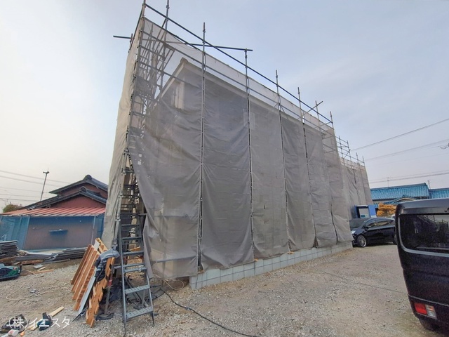 愛知県尾張旭市東印場町二反田の新築戸建てシート写真 2026年2月15日撮影