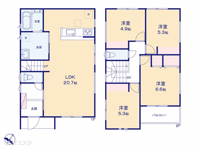 愛知県春日井市高森台7丁目の新築戸建て 4LDK間取図 ※図面と異なる場合は現況を優先