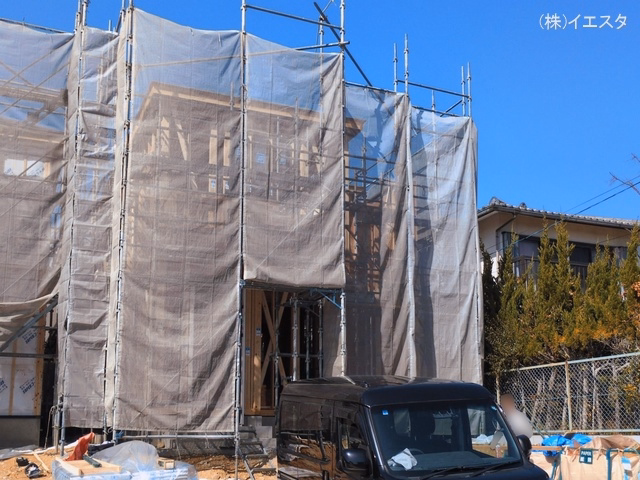 愛知県春日井市高森台7丁目の新築戸建て上棟写真 2026年3月4日撮影