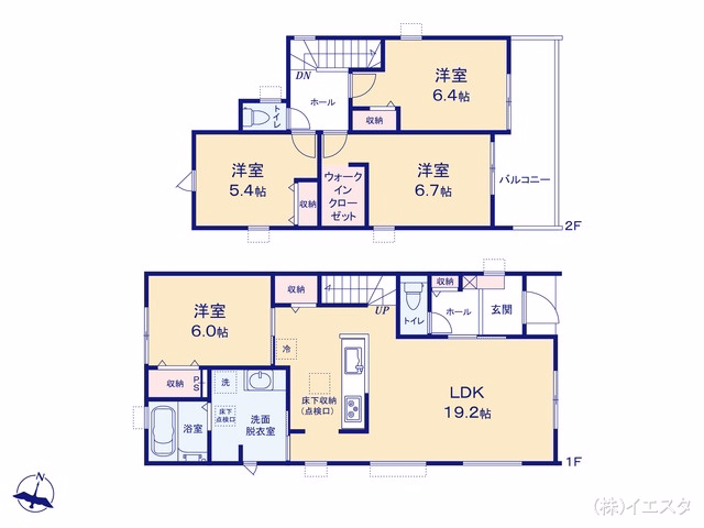 新築戸建て 瀬戸市塩草が丘第2 1号棟 間取図