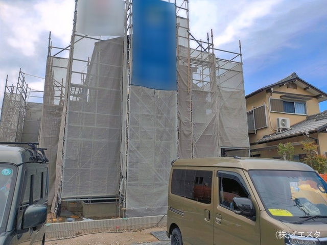 愛知県瀬戸市窯町の新築戸建てシート写真 2026年4月20日撮影