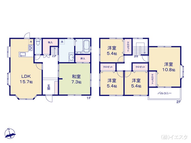 愛知県日進市藤塚３丁目の中古戸建て 5LDK間取図 ※図面と異なる場合は現況を優先