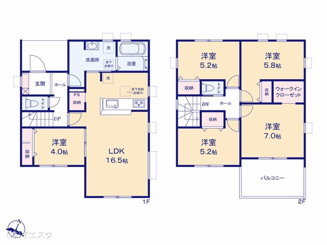 春日井市押沢台4丁目(戸建)01 間取図
