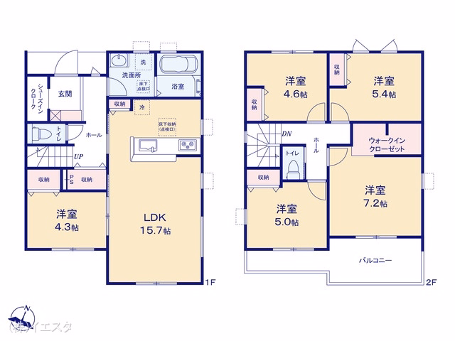 春日井市押沢台4丁目(戸建)02 間取図