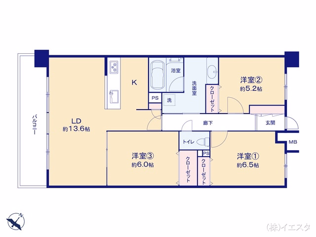 中古マンション グローリアス本郷 間取図