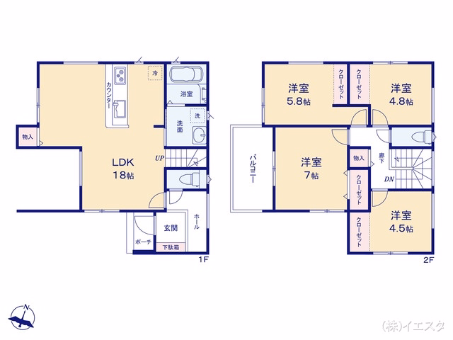 春日井市林島町4丁目(戸建)01 間取図