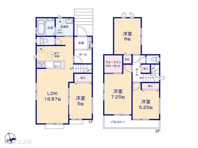 瀬戸市東吉田町（戸建）E 間取図