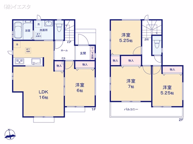 春日井市上条町8丁目（戸建）E 間取図