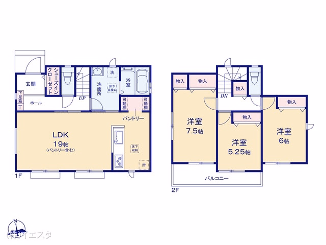 春日井市上条町8丁目（戸建）F 間取図