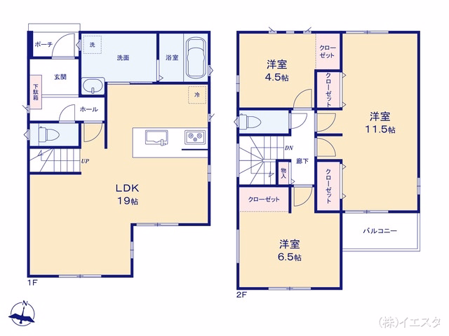 春日井市中新町1丁目(戸建)02 間取図