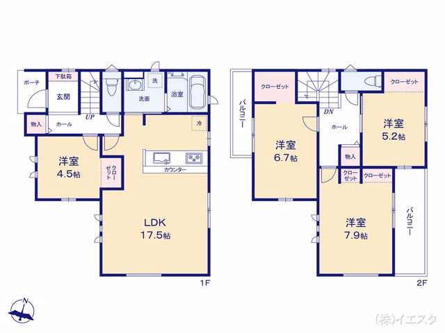 新築戸建て 春日井市第1牛山町郷中 間取図