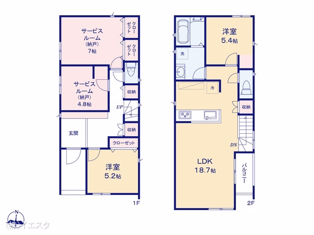 名古屋市守山区西島町（戸建）05 間取図