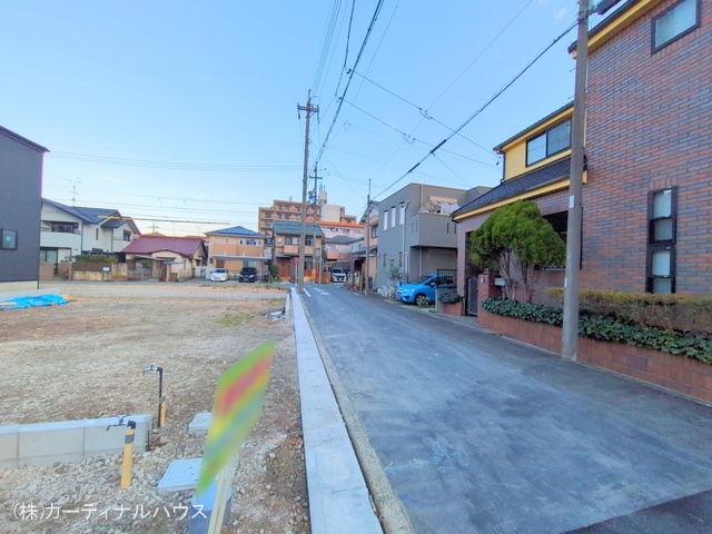愛知県名古屋市北区楠味鋺5丁目の新築戸建て更地・土地写真 2024年12月4日撮影