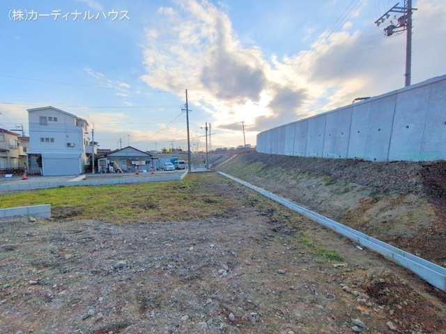 愛知県名古屋市北区楠味鋺5丁目の新築戸建て更地・土地写真 2024年12月4日撮影