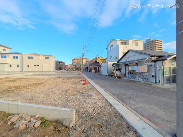 愛知県名古屋市北区楠味鋺5丁目の新築戸建て更地・土地写真 2024年12月22日撮影