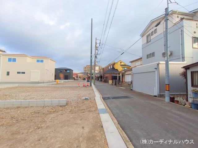 愛知県名古屋市北区楠味鋺5丁目の新築戸建て更地・土地写真 2025年2月6日撮影
