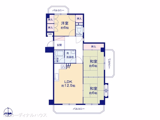 中古マンション 真栄マンション浮島 間取図