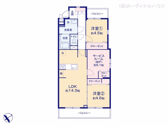 ライオンズマンション元八事 間取図
