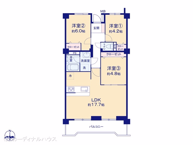 コ・ドミニオンろくしゃ 間取図