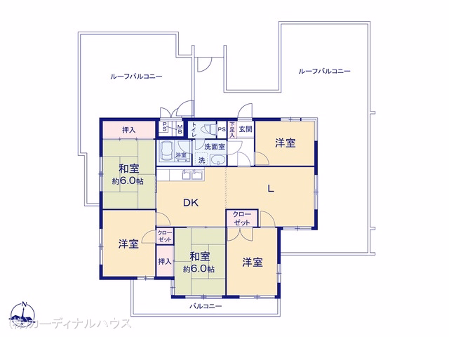 中古マンション ライオンズマンション平和ヶ丘 間取図