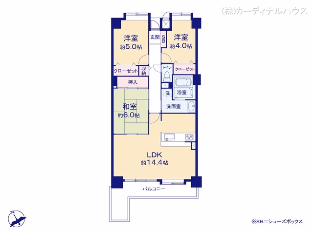 中古マンション 大森アイリス参番館 間取図