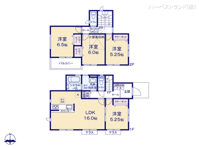 東京都町田市相原町の未入居 戸建て 4LDK間取図 ※図面と異なる場合は現況を優先