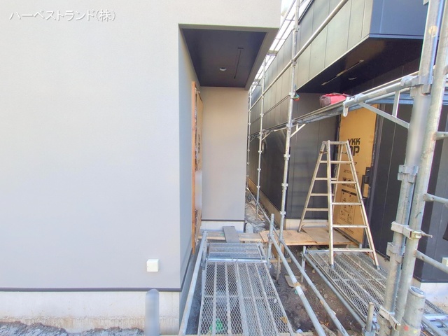 神奈川県横浜市港北区篠原台町の新築戸建て外構写真 2024年12月25日撮影