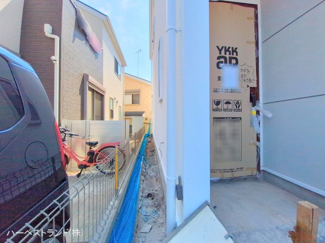 神奈川県横浜市旭区白根７丁目の新築戸建て外構写真 2025年7月23日撮影