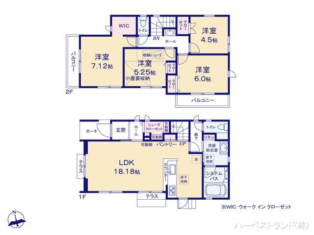 神奈川県横浜市旭区白根６丁目の新築戸建て 4LDK間取図 ※図面と異なる場合は現況を優先