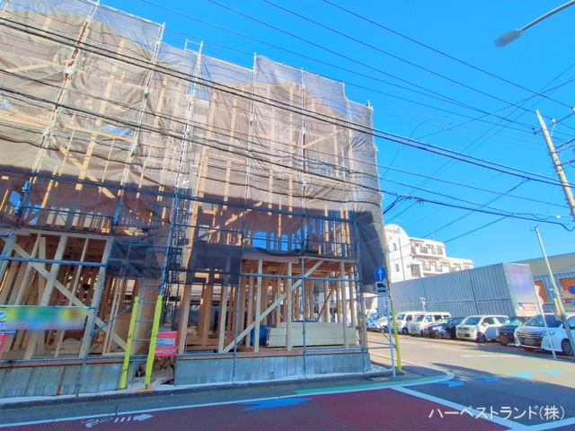 神奈川県川崎市幸区塚越２丁目の新築戸建て上棟写真 2025年3月6日撮影