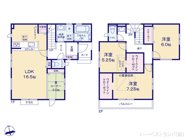 神奈川県横浜市都筑区川和町の新築戸建て 3LDK間取図 ※図面と異なる場合は現況を優先