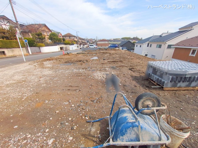 神奈川県横浜市青葉区鴨志田町の新築戸建て更地・土地写真 2025年3月12日撮影