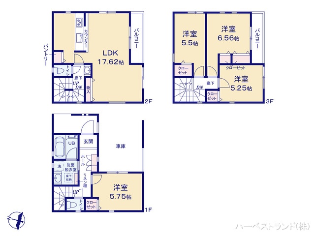 神奈川県川崎市麻生区王禅寺西8丁目の新築戸建て 4LDK間取図 ※図面と異なる場合は現況を優先