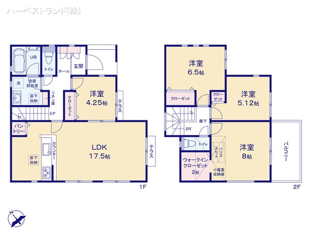 神奈川県相模原市中央区上溝４丁目の新築戸建て 4LDK間取図 ※図面と異なる場合は現況を優先