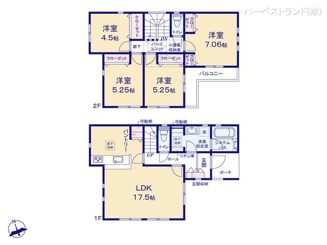 神奈川県座間市南栗原3丁目の新築戸建て 4LDK間取図 ※図面と異なる場合は現況を優先