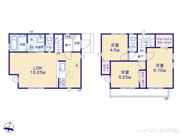 東京都立川市砂川町6丁目の新築戸建て 3LDK間取図 ※図面と異なる場合は現況を優先