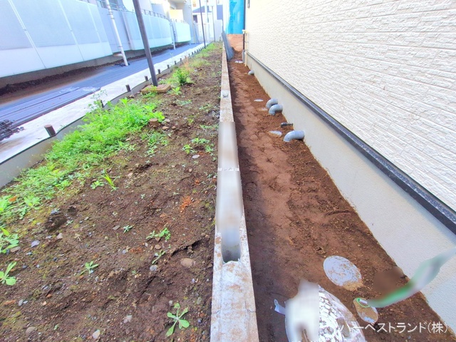 東京都立川市砂川町６丁目の新築戸建て外構写真 2025年12月17日撮影