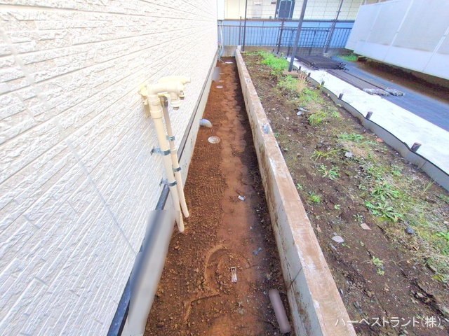 東京都立川市砂川町６丁目の新築戸建て外構写真 2025年12月17日撮影