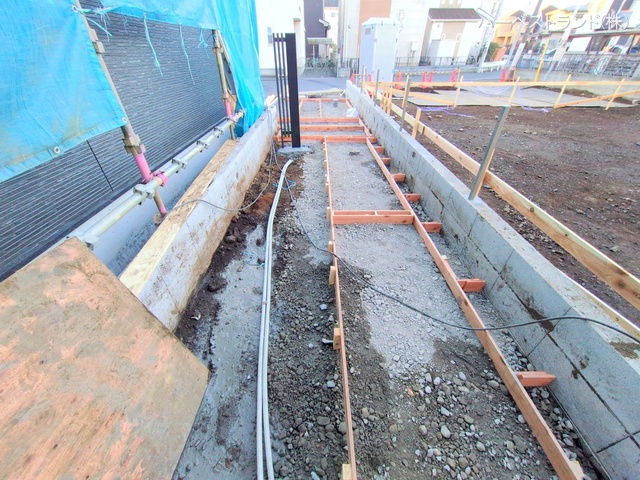 東京都立川市砂川町６丁目の新築戸建て外構写真 2025年12月17日撮影