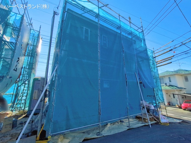 神奈川県相模原市中央区青葉2丁目の新築戸建て上棟写真 2026年1月7日撮影