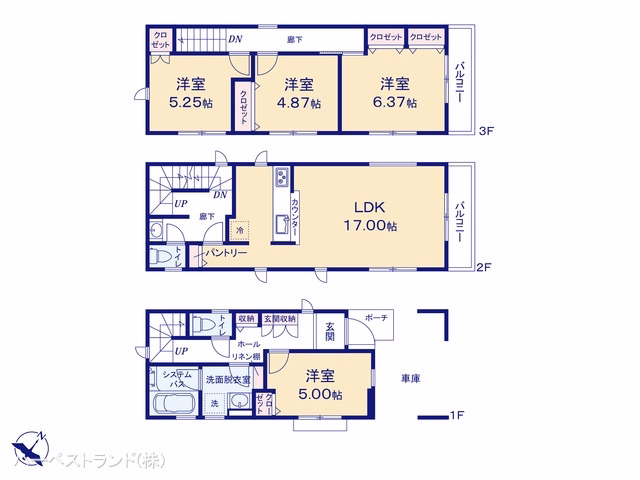 神奈川県相模原市南区南台４丁目の新築戸建て 4LDK間取図 ※図面と異なる場合は現況を優先
