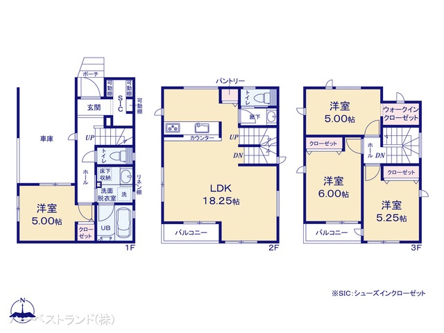 神奈川県相模原市緑区橋本7丁目の新築戸建て 4LDK間取図 ※図面と異なる場合は現況を優先