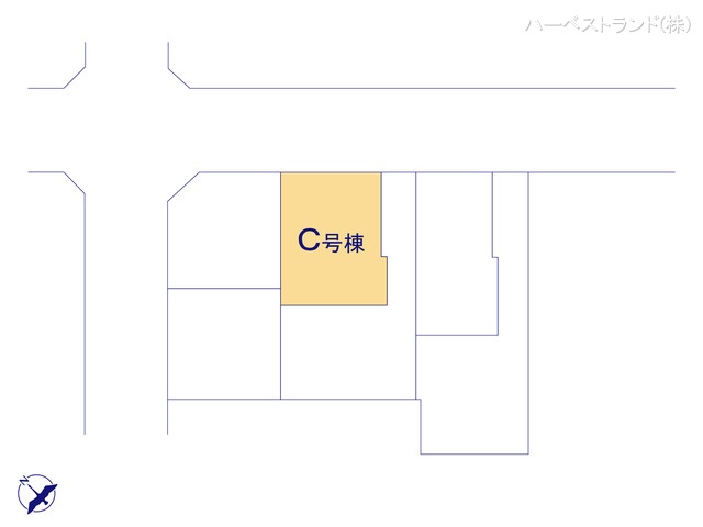 神奈川県相模原市中央区淵野辺本町２丁目の新築戸建て全体区画図 ※図面と異なる場合は現況を優先