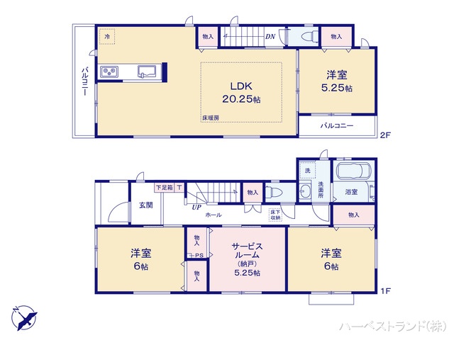 神奈川県横浜市港北区高田西3丁目の新築戸建て 3SLDK間取図 ※図面と異なる場合は現況を優先