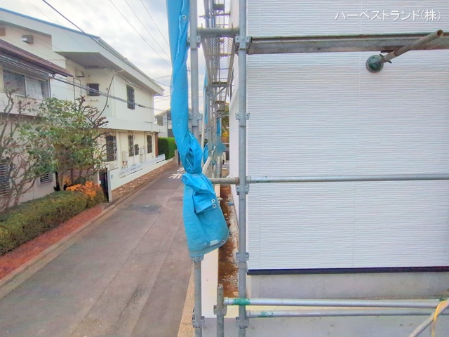 神奈川県横浜市港北区高田西３丁目の新築戸建て外構写真 2025年12月18日撮影